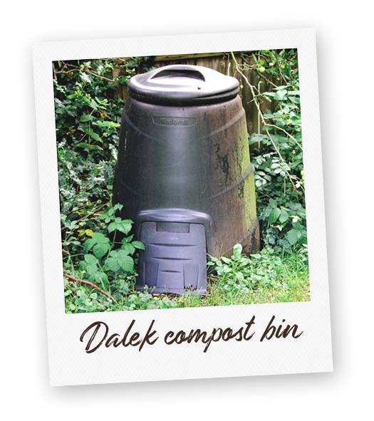Dalek style composting bin.